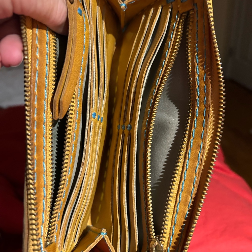 49 Square Miles Black and Red Leather Wallet - Picture 15 of 15